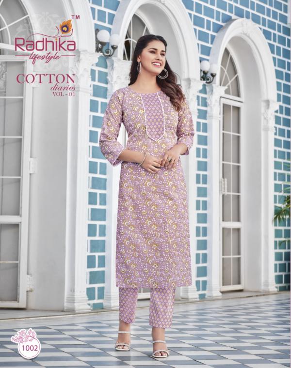 Radhika Cotton Diaries Vol 1 Plus Size Kurti With Bottom Collection